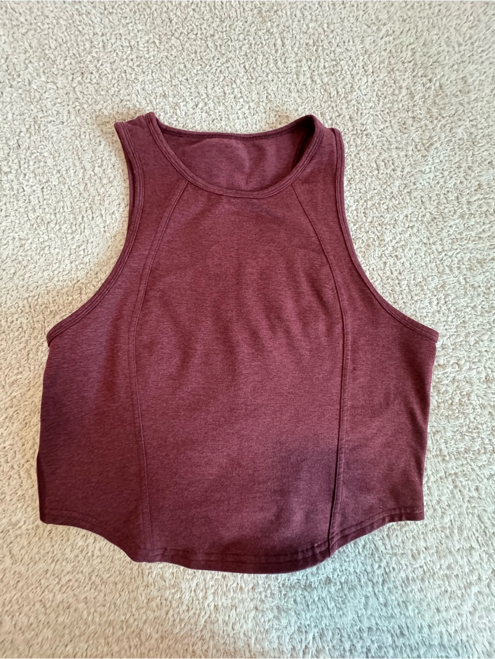 Lululemon Soft Sueded Crewneck Cropped Tank Top